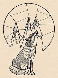 Wolves Urban Threads Unique And Awesome Embroidery Designs Geometric Wolf Tattoo Geometric Wolf Geometric Animals
