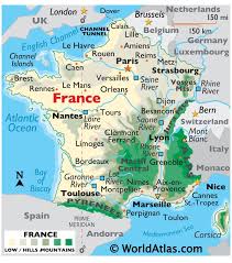 Here you will find the map of population density of france, the map of cities of france and finally the detailed classification of the 5 main french areas: France Maps Facts World Atlas