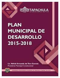 It is the seat of gove. Plan Municipal De Desarrollo Tapachula 2015 2018