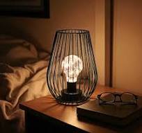 TRIROCKS Metal Cordless Table Lamp - 8'' Tall Cage Shape Battery Operated  Lamp with Warm Fairy Lights Bulb for Indoor/Outdoor Use, Perfect for ...