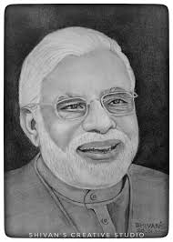 Pencil sketch of honourable prime minister