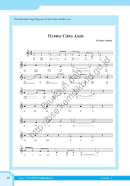 Not Angka Dan Not Balok Lagu Hymne Cinta Alam Brainly Co Id
