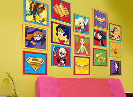 Makeover Your Room With This Set Of Dc Super Hero Girls Wall Decals Arrange The 15 Wall Graphic Photos To Yo Wall Graphics Wall Decals Superhero Theme Bedroom