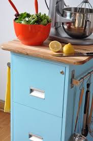 Make A Rolling Kitchen Cart From An Old Filing Cabinet Filing Cabinet Kitchen Cabinetry Rolling Kitchen Cart