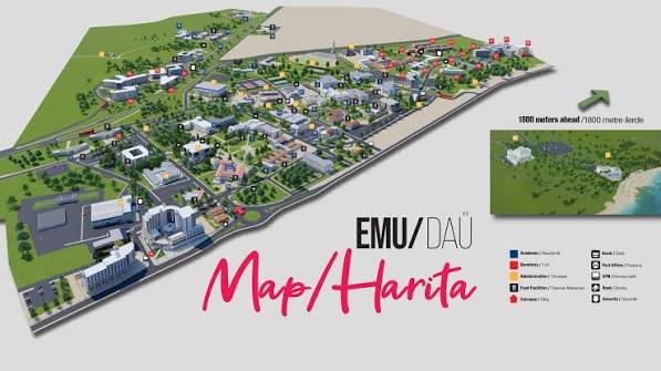 Kampüs Haritası | Doğu Akdeniz Üniversitesi Kıbrıs