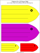 Paper star instructions and free template. How To Make 3d Paper Fish 3d Paper Crafts Aunt Annie S Crafts