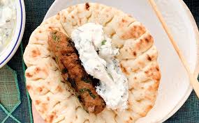 Cook together until meat is no longer pink and carrots have begun . Ground Lamb Kebabs Greek Food Greek Cooking Greek Recipes By Diane Kochilas