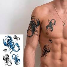 A set of inventive middle sized wings tattooed on chest of a men. Waterproof Temporary Scorpion Wolf Lion Body Art Arm Shoulder Chest Skull Wing Tattoo Sticker Women Men Hot Sale 14 8 21 Cm Temporary Tattoos Aliexpress