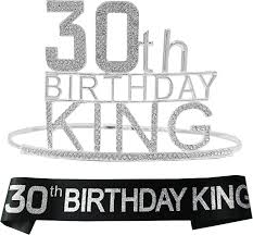 Find unique birthday gifts for him that will blow his mind like the candles he's about to blow out. Amazon Com 30th Birthday King Crown 30th Birthday Gifts For Men 30th Birthday King Sash 30th Birthday Supply 30th Birthday Gifts 30th Birthday Decorations 30th Birthday It S My 30th Birthday King Crown Kitchen