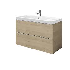 Le meuble de salle de bain est est un élément clé de la salle de bain. Meuble Sous Vasque A Suspendre Goodhome Imandra Bois 100 Cm Plan Vasque Mila Castorama