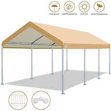 Installed and warrantied for home or business. Advance Outdoor 10 X 20 Heavy Duty Carport Car Canopy Garage Boat Shelter Party Tent Adjustable Height From 6 0ft To 7 5ft Beige Walmart Com Walmart Com