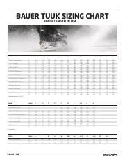 Tuuk Sizing Bauer Tuuk Sizing Chart Blade Length In Mm