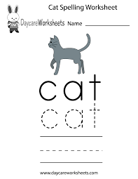 Free Preschool Cat Spelling Worksheet Spelling Worksheets Preschool Worksheets Spelling Practice Worksheets