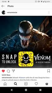 Just snap (or tap!) to unlock. Venom Snapchat Filter R Snaplenses