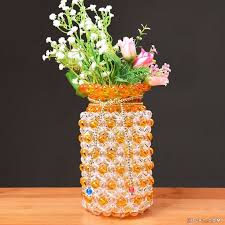 اشغال يدوية بالخرز غاية في الروعة 2020 صور اعمال بالخرز جميلة جدا 2020 Beaded Boxes Glass Vase Decor