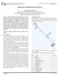 Awareness about grasscutter farming among rural and. Pdf Design Of A Hand Held Grass Mower