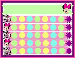 Potty Training Potty Training Chart Minnie Mouse