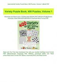 Study english with quizzes, tests, crossword puzzles, exercises and other activities for students of english as a second language. Read Ebook Variety Puzzle Book 400 Puzzles Volume 1 Ebook Pdf