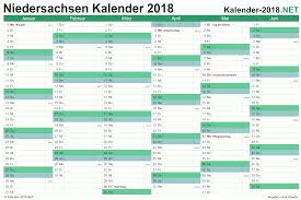 Kalender 2021 schweiz vorlage 4: Kalender 2018 Niedersachsen