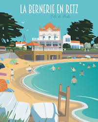 C Est Enfin L Ete Hop Hop Direction La Bernerie Pour Un Petit Plongeon Affiche Dispo Cet Ete Dans La Boutique En 2020 La Bernerie En Retz Pornic Loire Atlantique