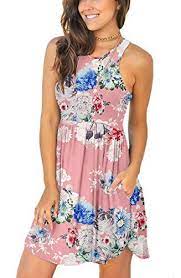Longyuan Women S Summer Sleeveless Casual Dresses Swing Cover Up Elastic Sundress With Pockets Longyuan In 2021 Trendy Dresses Casual Dresses Cute Dresses