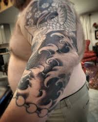 Sneak peek at this 3/4 sleeve. Water flowing is my favorite thing to tattoo