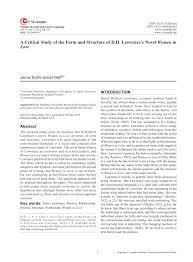 Please inform me if the questions are wrong. Pdf A Critical Study Of The Form And Structure In D H Lawrence S Novel Women In Love