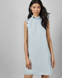 Ruffle Collar Dress Mint Dresses Ted Baker Affiliate Poplin Style Dresses Ruffle Neck Dress Fashion