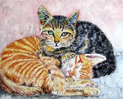 Kitty Cats By Maria Barry In 2020 Watercolor Cat Cat Painting Cats