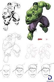 Realiser Un Dessin De Hulk Dessin Hulk Dessin Dessin Super Hero