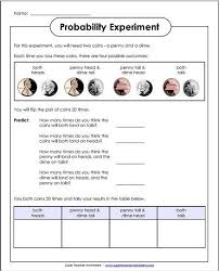 Probability Experiment Probability Worksheets Probability Probability Activities