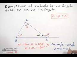Calculo De Un Angulo Exterior De Un Triangulo Youtube