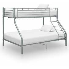 Letti a castello scorrevoli sui toni del legno e viola. Vidaxl Letto A Castello In Metallo 140x200 Cm 90x200 Cm Grigio Grigio