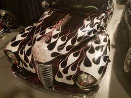 Awesome Flame Paint Job White Over Black With Red Pinstripe Work Paint Job Sweet Ride Painting