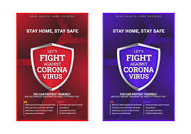 The main points in preventing the spread in society are hand hygiene, social distancing and quarantine. Modern Medical Awareness Poster For Let S Fight Against Corona Slogan 965483 Vector Art At Vecteezy