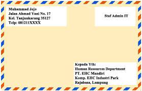 Maybe you would like to learn more about one of these? Contoh Penulisan Amplop Lamaran Kerja Yang Benar Sesuai Eyd