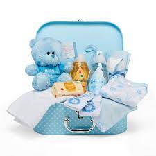 A baby shower is all about the fun of getting together, making a fuss over mom and showering her with all the cute gifts she and baby are going to need. Amazon Com Baby Gift Set Keepsake Box In Blue With Baby Clothes Teddy Bear And Gifts For A Baby Boy Baby