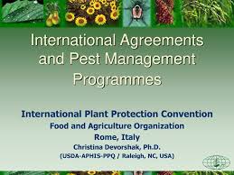 International Agreements And Pest Management Programmes