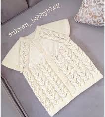 Tiga Kazak Orgu Iki Renkli Nazarca Com Baby Knitting Patterns Bebek Yelek Orgu
