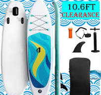 Seizeen 10.6FT Inflatable Paddle Board, Adult Teen Stand Up Paddle Board  with Wide Non-Slip Deck, Backpack, Leash, Adjustable Paddle, Pump, Bottom  ...