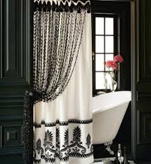 This is a perfect solution for large towering windows. Bathroom Decor Ideas Luxurious Shower Curtains Rotator Rod