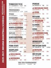 You can always refer back to this page on our recruiting menu — and we will keep it updated as developments occur. Printable 2020 2021 Indiana Basketball Schedule Pdf Hoosiers
