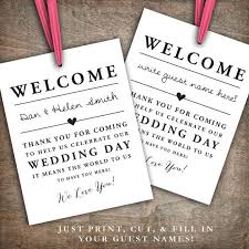 Instant Download Printable Wedding Welcome Bag Tags Labels Hotel Welcome Bags Destination Welco Wedding Guest Gift Bag Wedding Guest Bags Hotel Welcome Bags