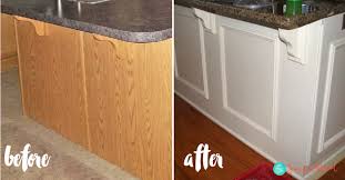 We ended up making one cover panel ourselves from plywood for the end of the peninsula. How To Add Dimension To Flat Cabinet Doors A Cabinet Makeover Idea