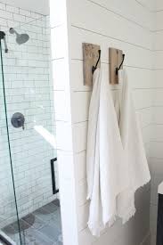 Towel Hooks Subway Tile Shower Shiplap Planking Bathroom Towel Hooks Farmhouse Shower Hang Towels In Bathroom