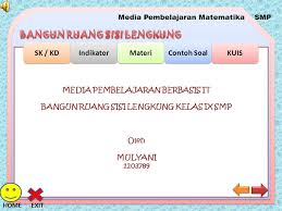 Check spelling or type a new query. Media Pembelajaran Berbasis It Bangun Ruang Sisi Lengkung Kelas Ix Smp Ppt Download