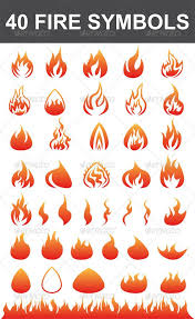 40 Fire Symbols Fire Tattoo Symbols Free Vector Art