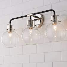 Hinley Seeded Glass Vanity Light 3 Light In 2021 Glass Vanity Bathroom Light Fixtures Chrome Vanity Lighting