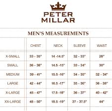 Peter Millar Size Guide