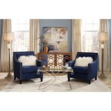 Flynn Navy Blue Upholstered Armchair 4w442 Lamps Plus In 2020 Blue Living Room Decor Blue Chairs Living Room Accent Chairs For Living Room